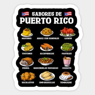 Puerto Rico Foods Sticker